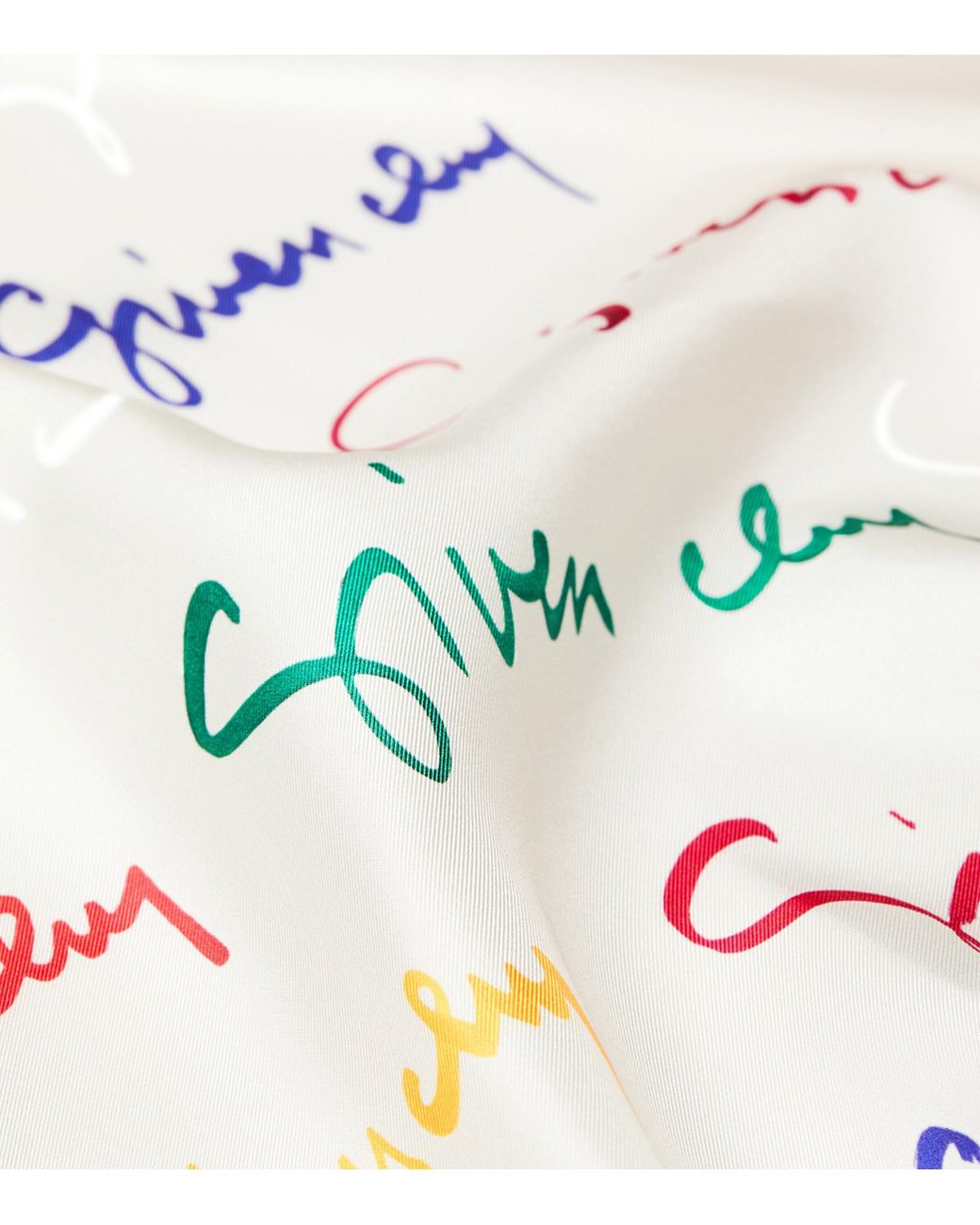 Givenchy White Small Silk Signature Scarf