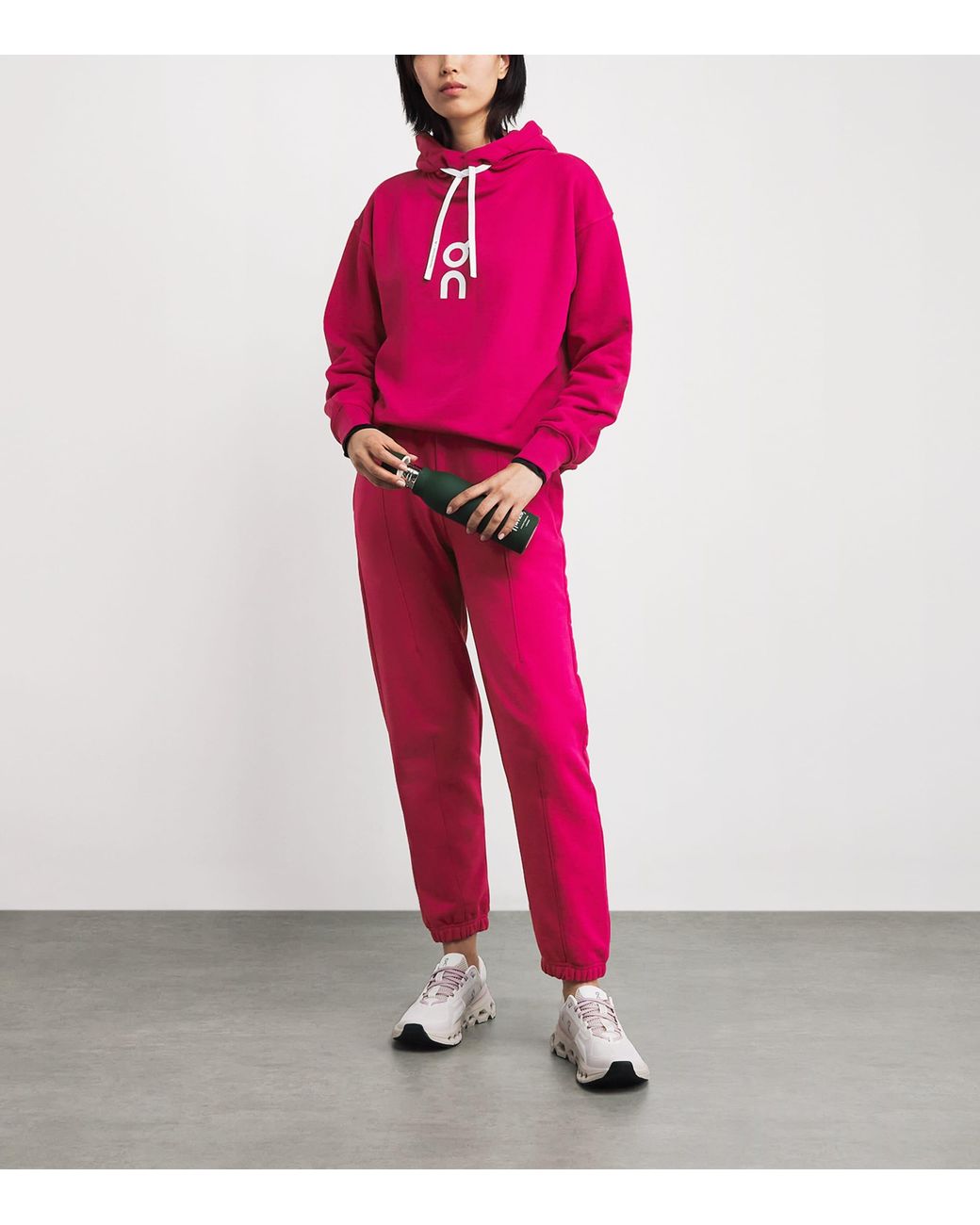 On Shoes Red Organic Cott-Blend Club Hoodie