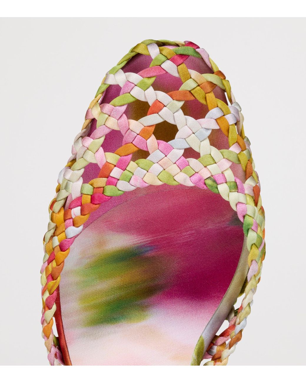 Christian Louboutin Metallic Jane Pump Nandina Botanica Silk Woven Pumps 85