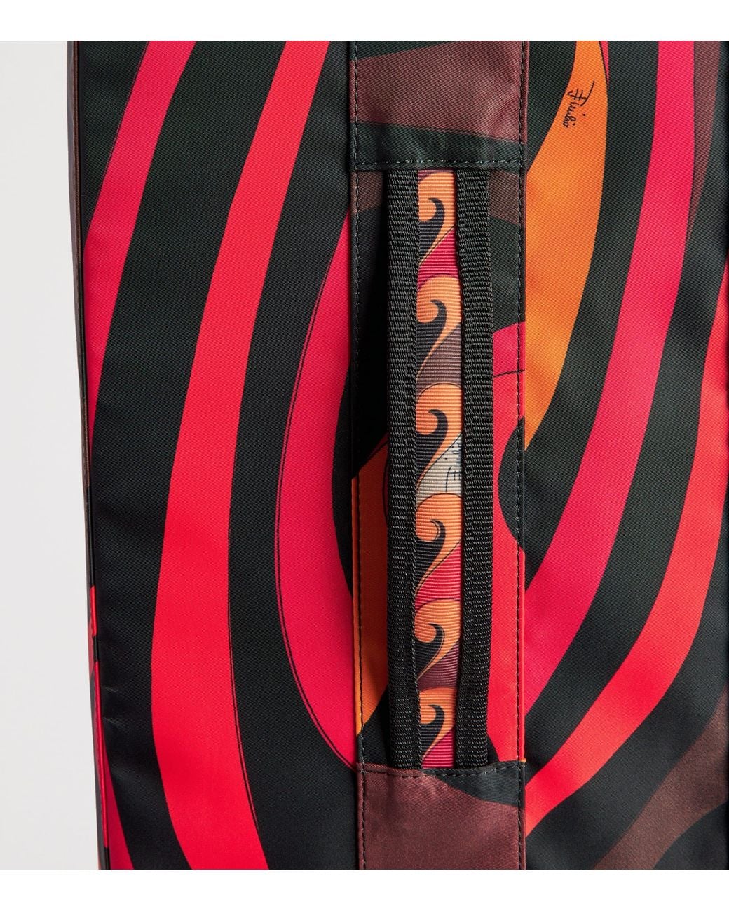 Emilio Pucci Red Marmo Print Cabin Suitcase