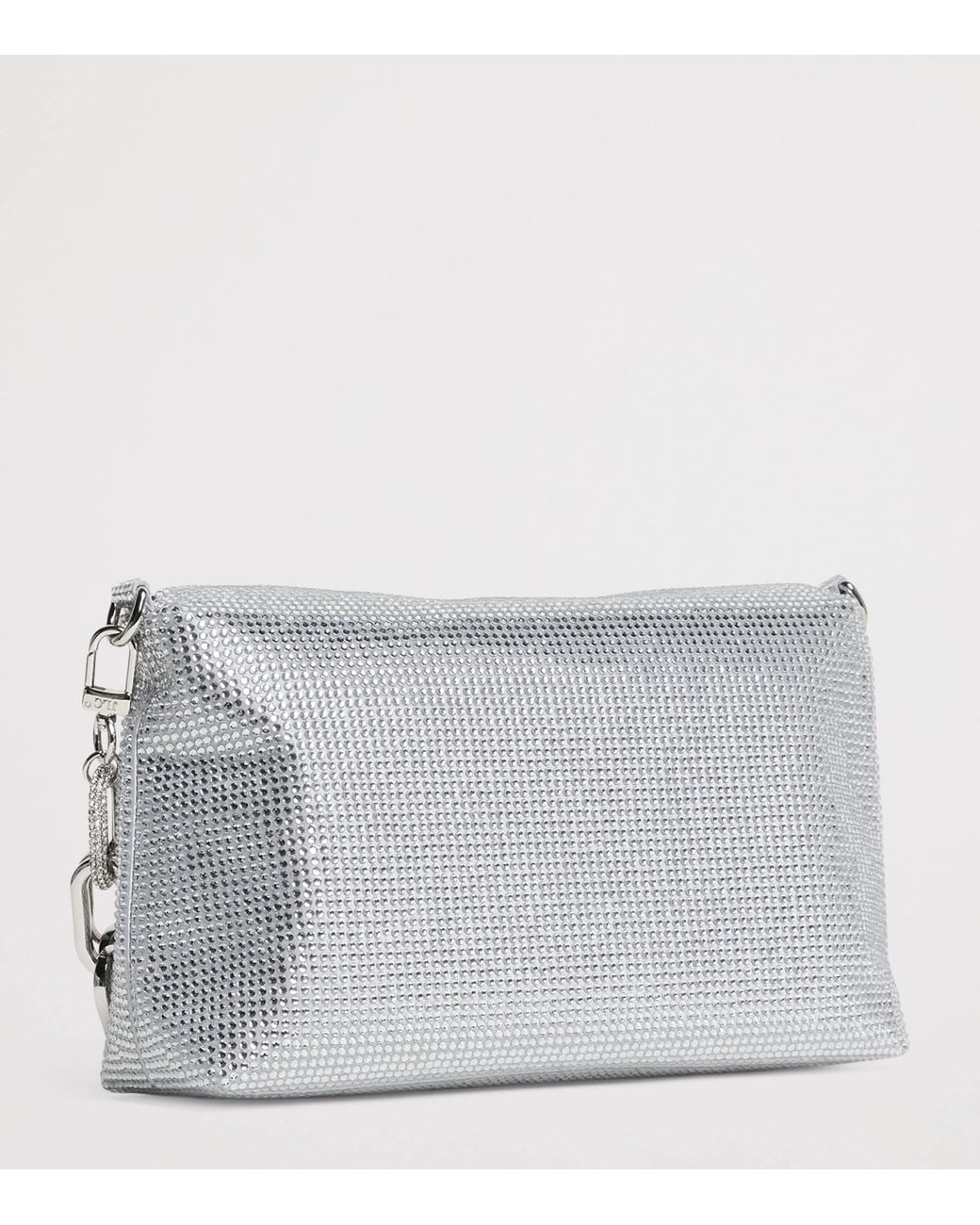 Judith Leiber Gray Crystal Bowie Shoulder Bag