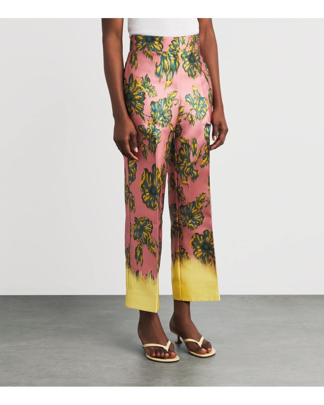 ALÉMAIS Orange Wide-Leg Faye Trousers