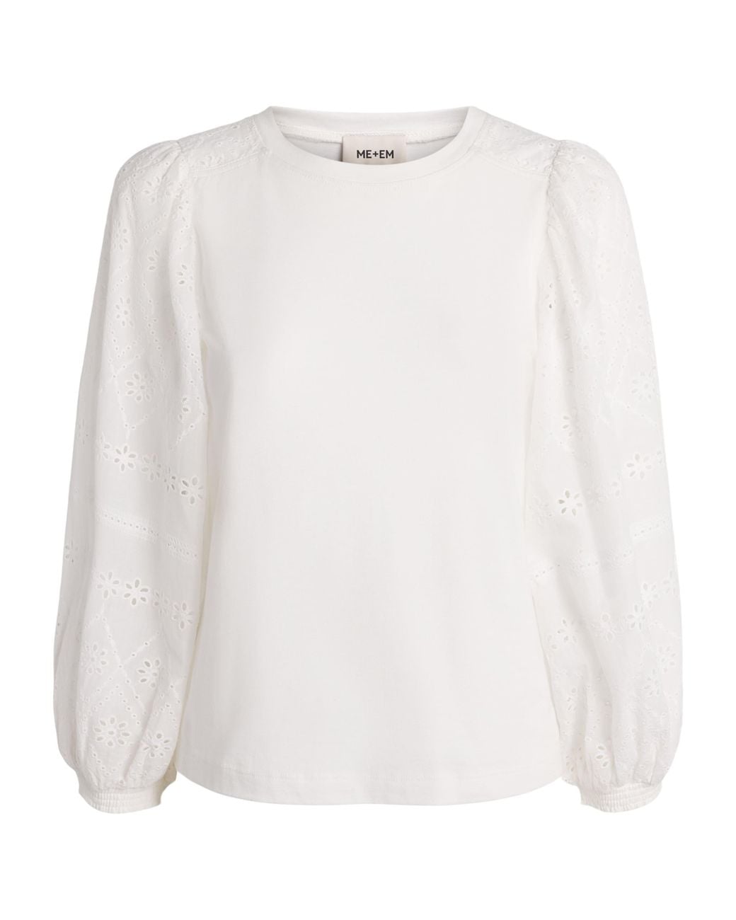 ME+EM White Broderie Anglaise Blouse