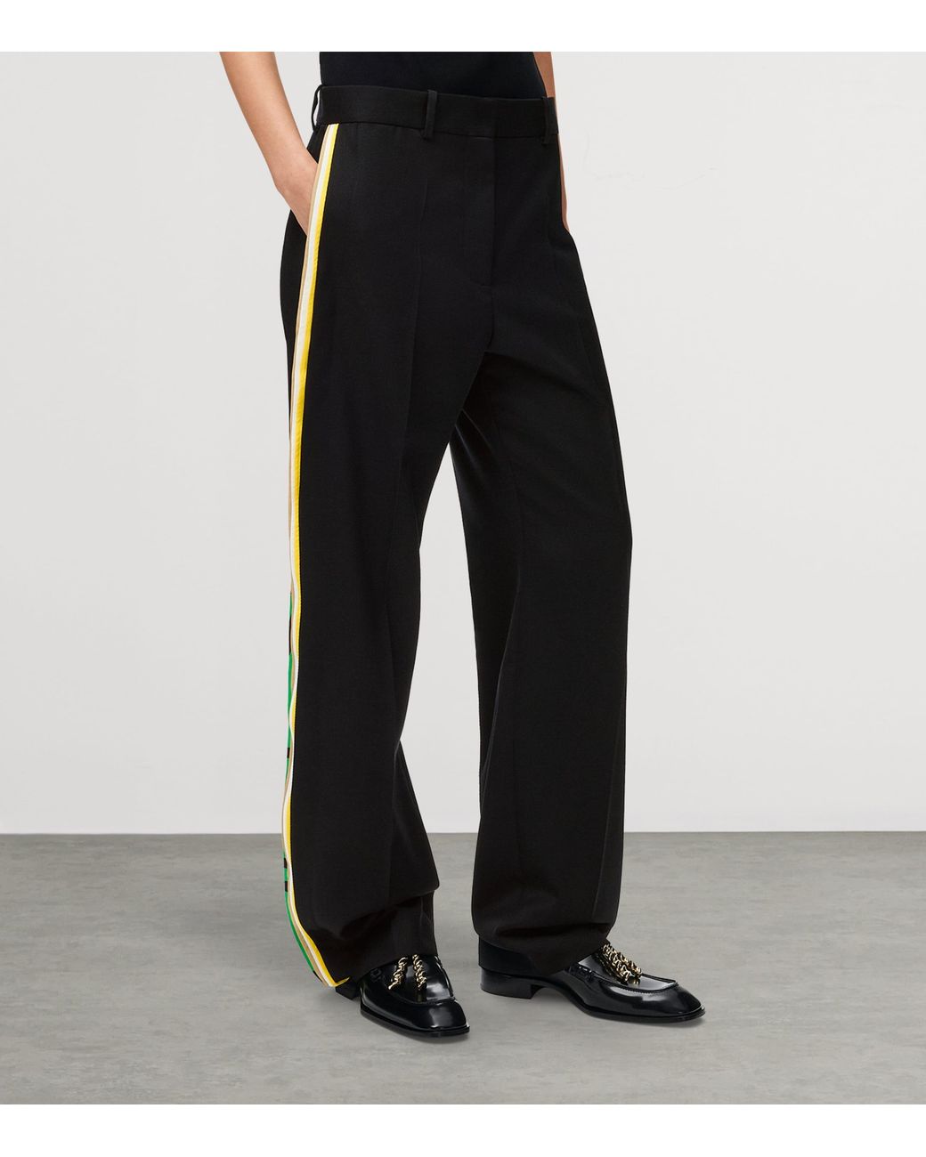 Loewe Black Tape-Trim Tailored Trousers
