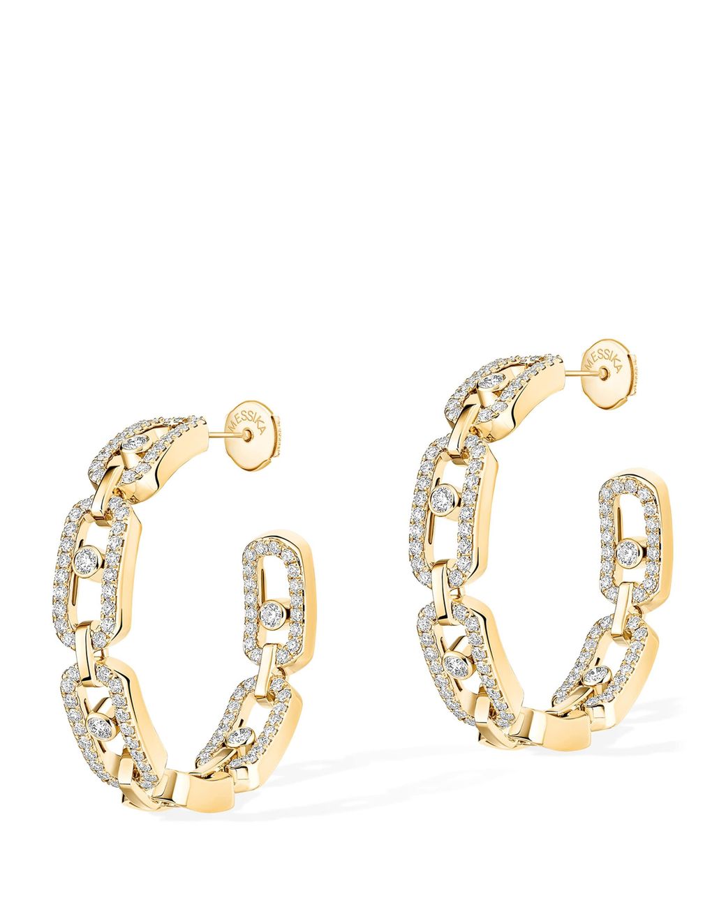 Messika Metallic Small Move Link And Diamond Hoop Earrings