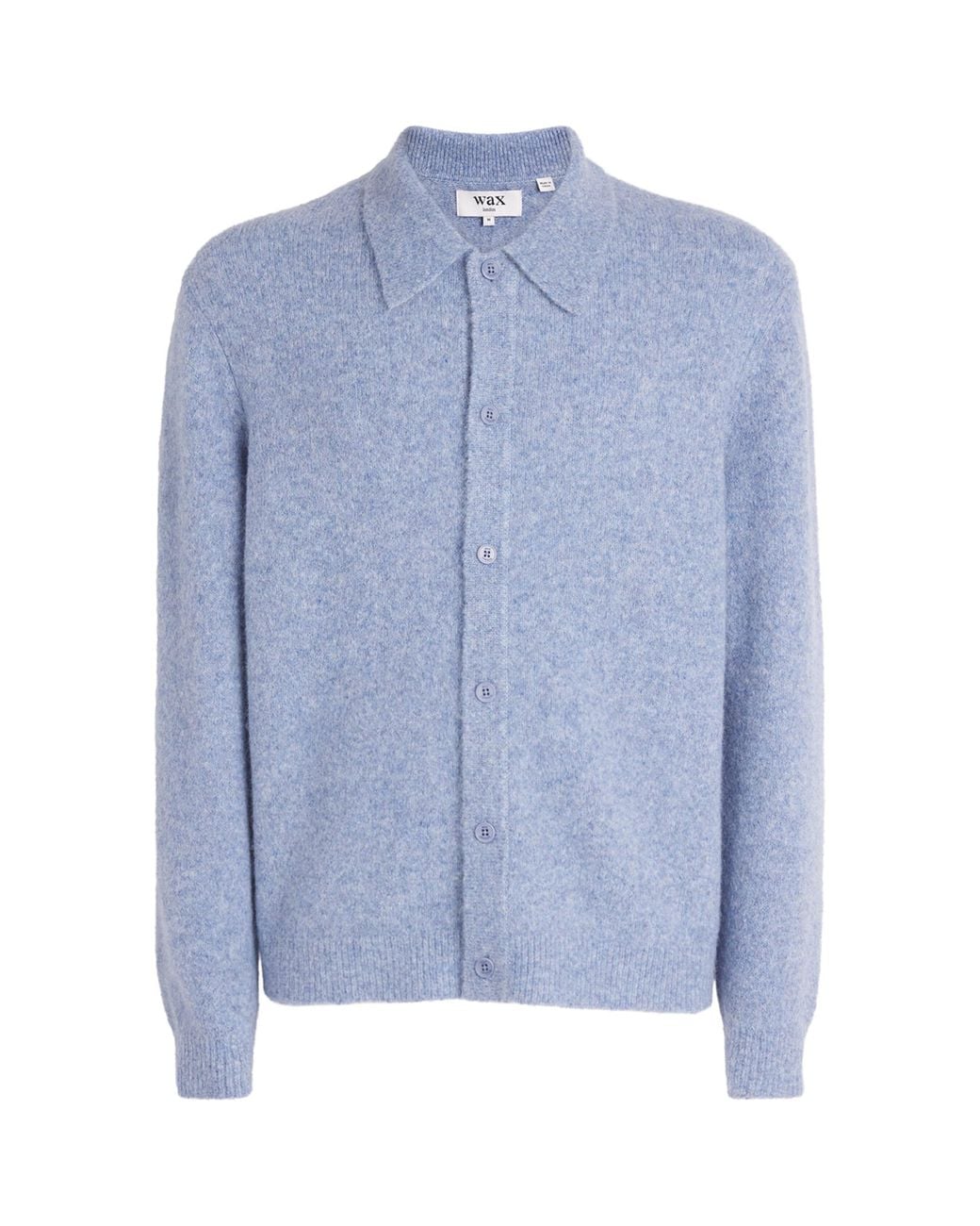 Wax London Blue Wool-Blend Tristan Cardigan for men