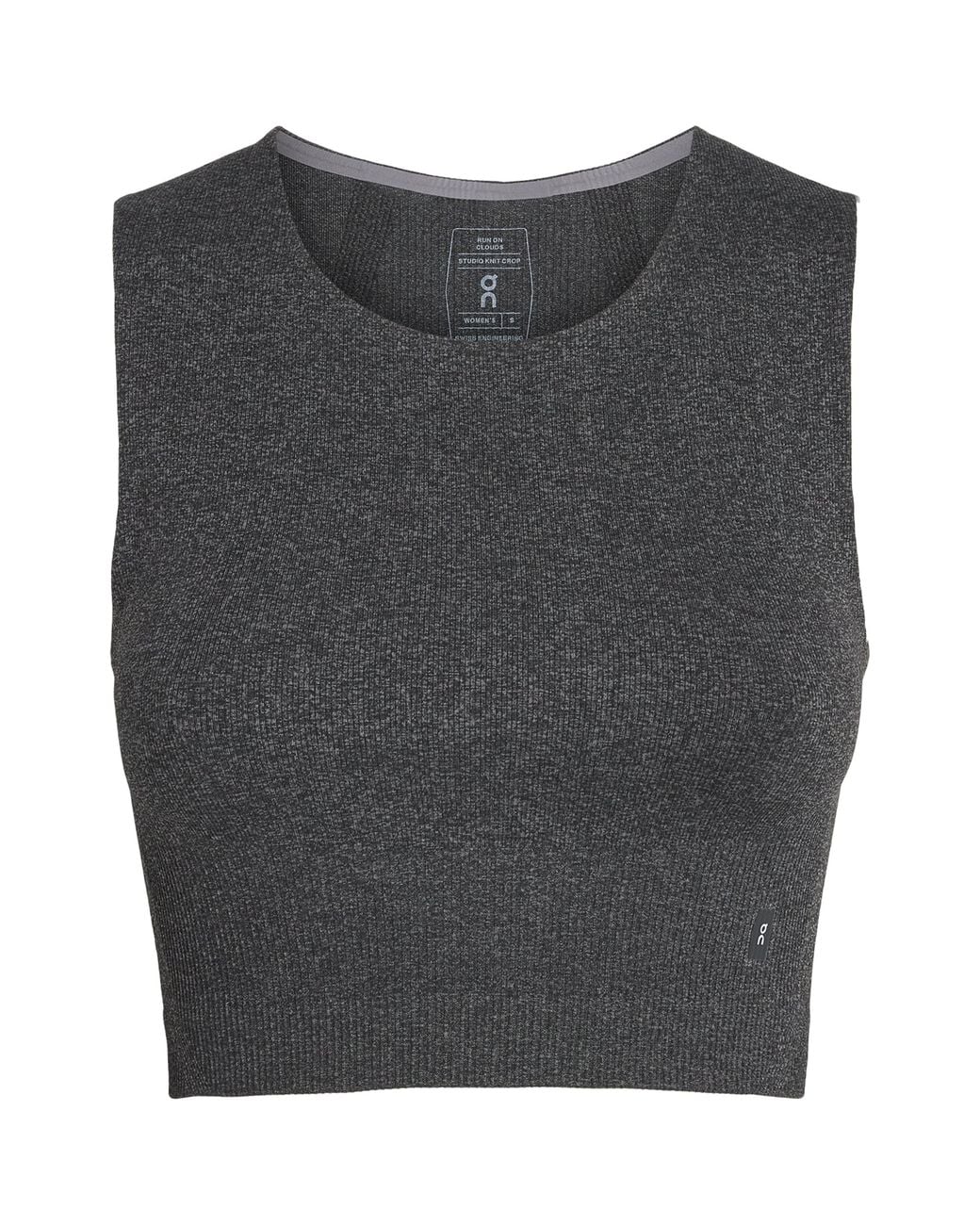 On Shoes Black Knitted Studio Crop Top