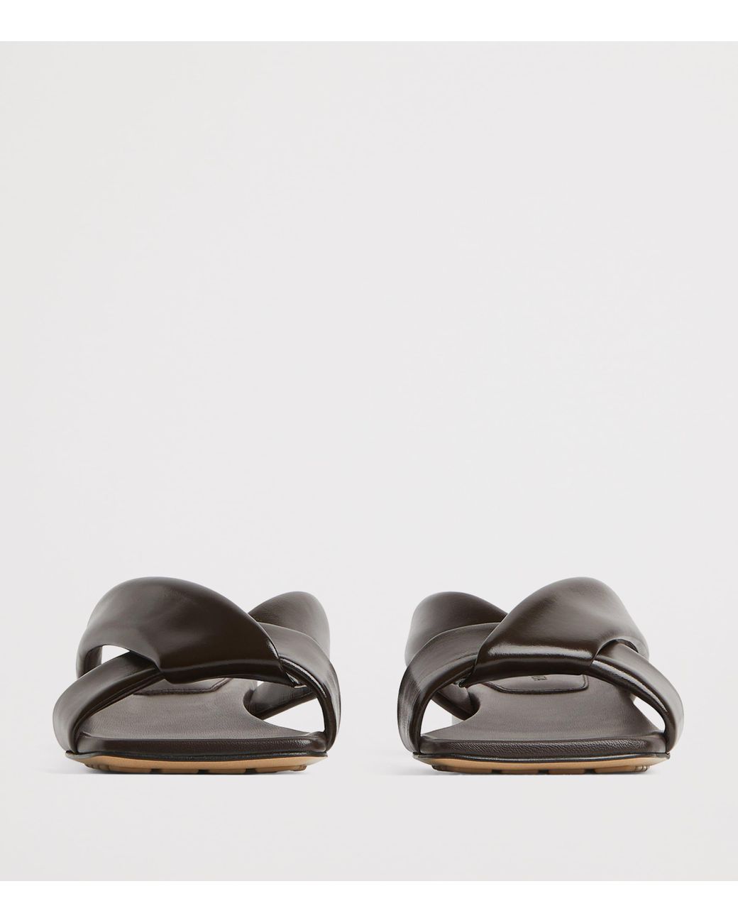 Bottega Veneta Brown Leather Riva Mules