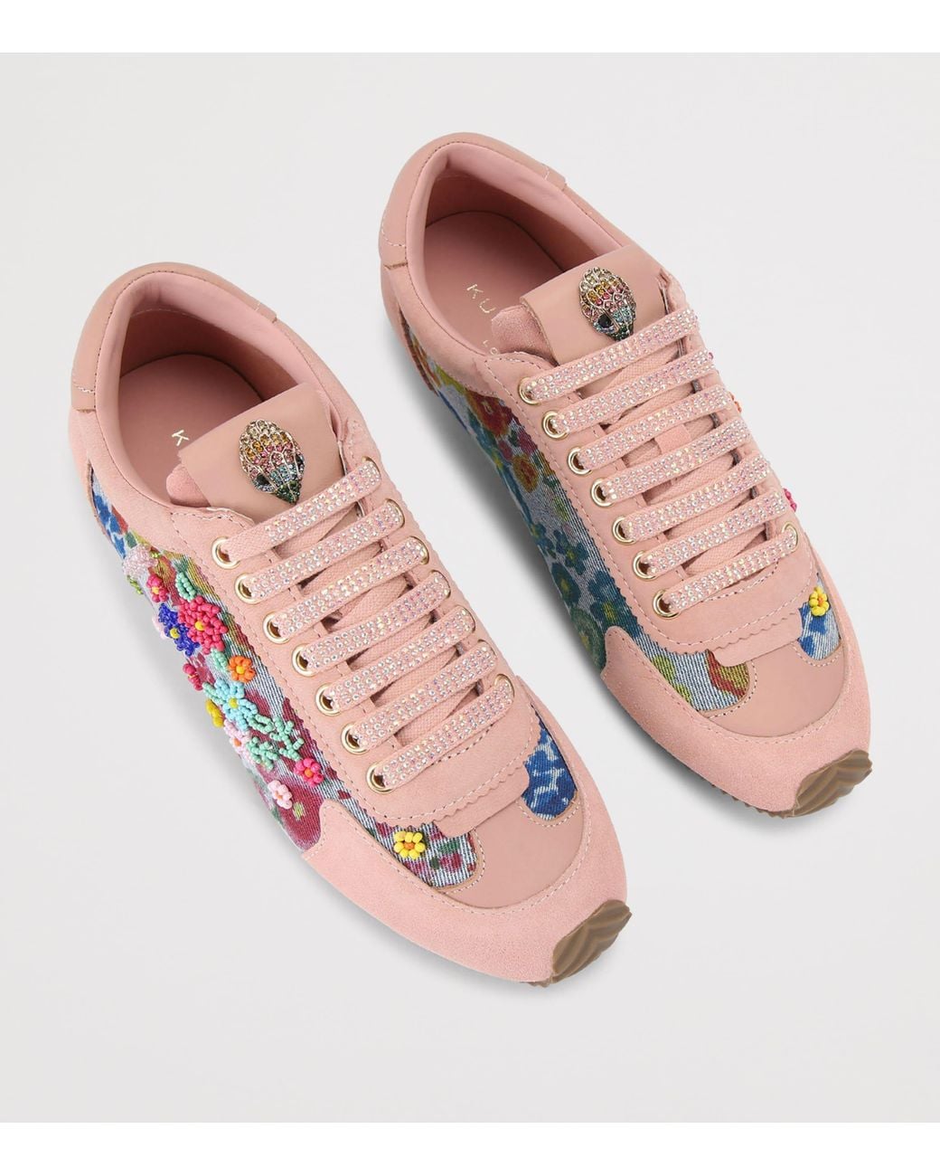 Kurt Geiger Pink Denim Islington Sneakers