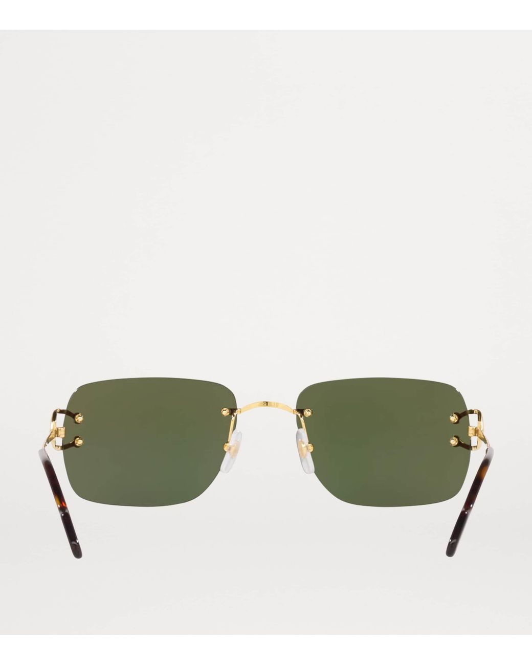 Cartier Green Rectangular Sunglasses for men