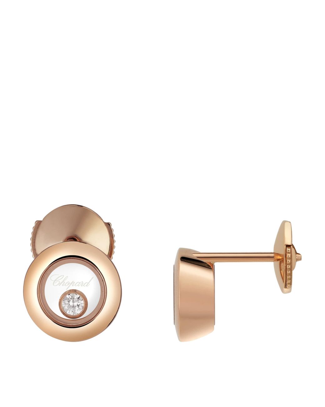 Chopard Metallic And Diamond Happy Diamonds Icons Earrings