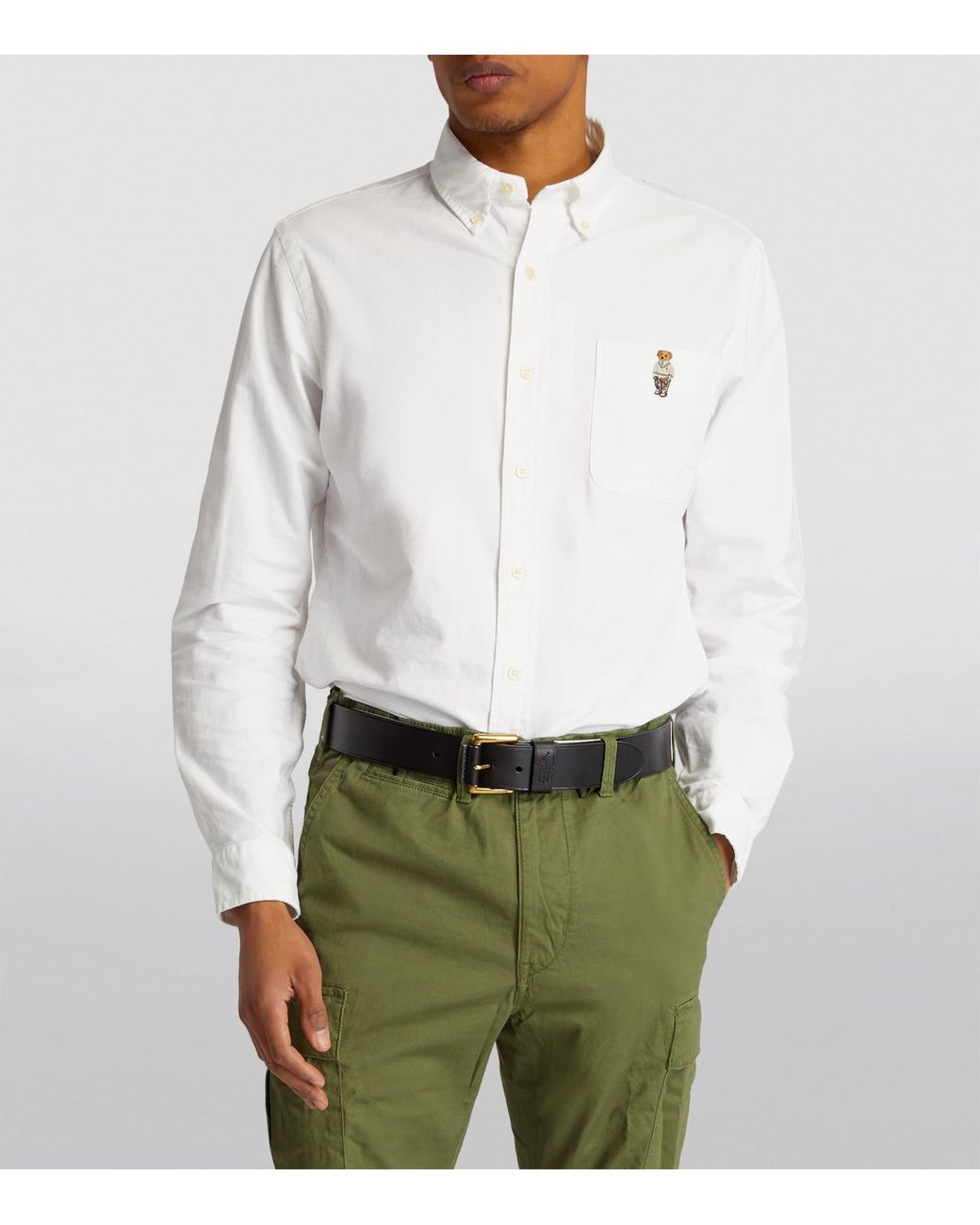 Polo Ralph Lauren Black Leather Polo Pony Belt for men