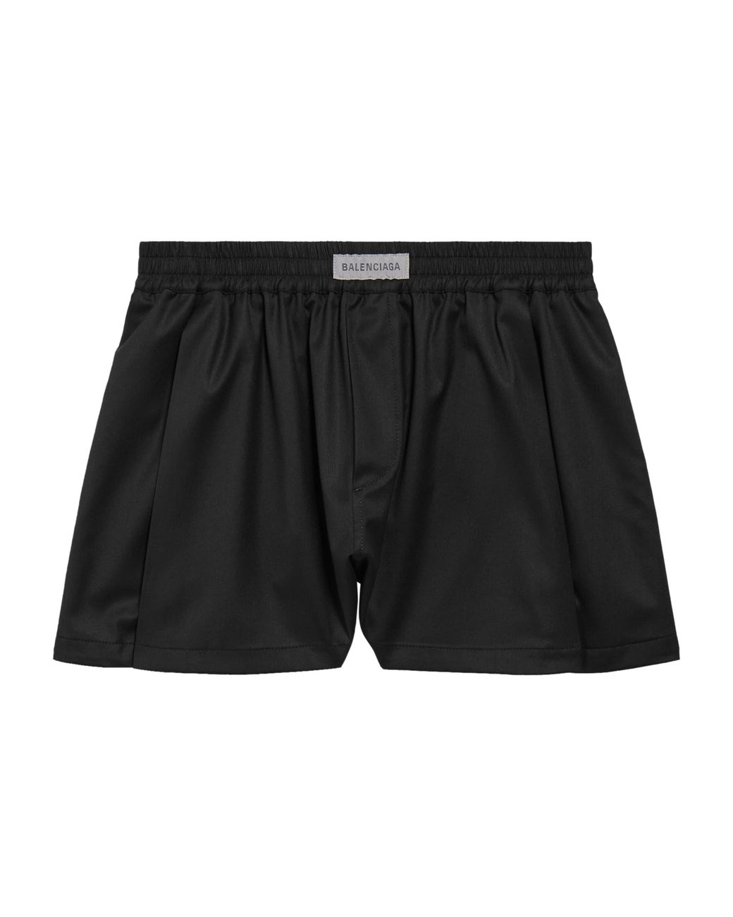 Balenciaga Black Wool-Blend Boxer-Style Shorts