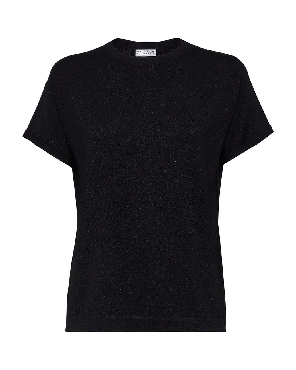 Brunello Cucinelli Black Cashmere-Silk-Blend T-Shirt