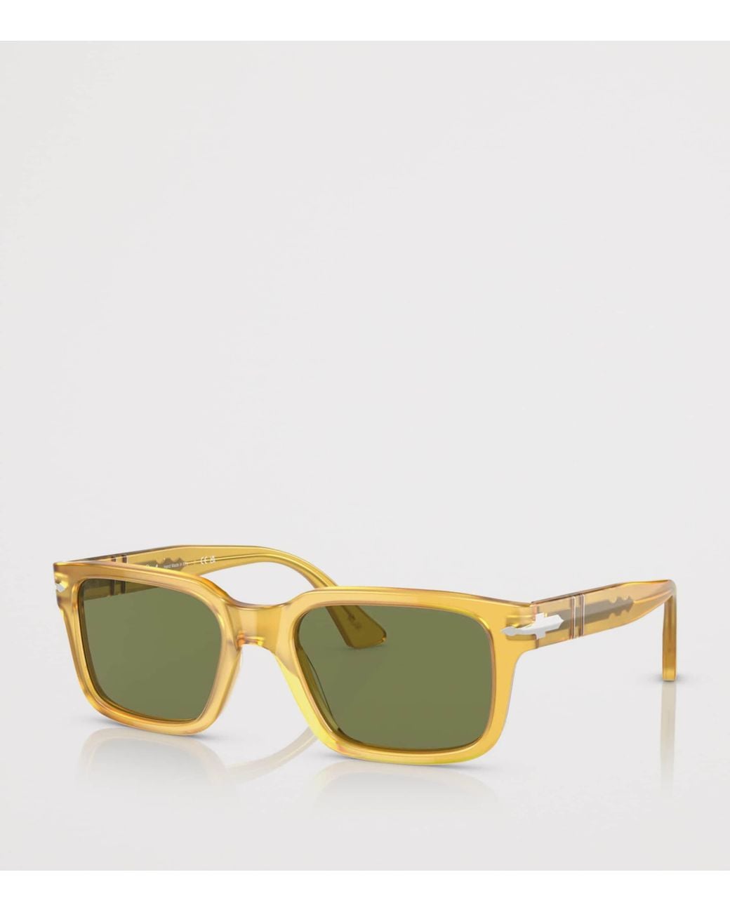 Persol Green Acetate Rectangle Sunglasses