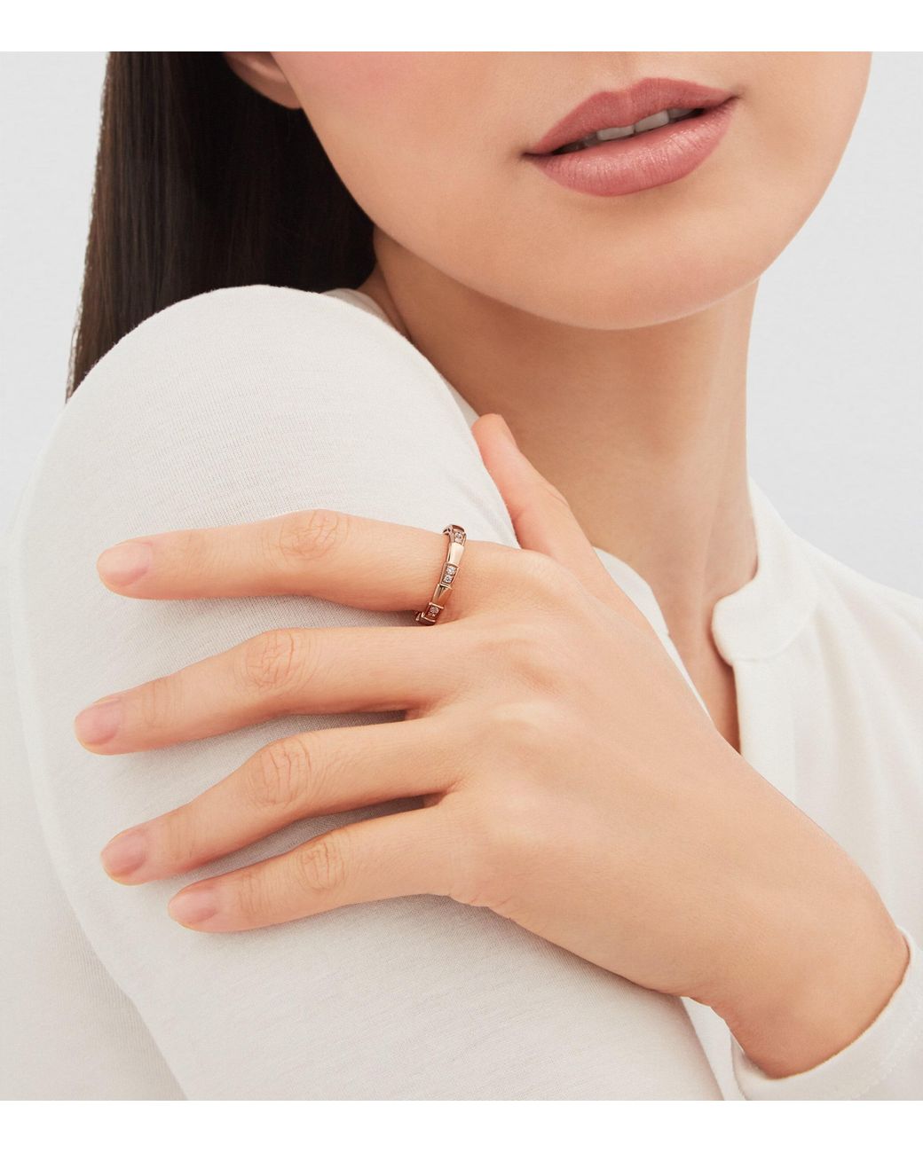 BVLGARI Metallic And Diamond Serpenti Viper Ring