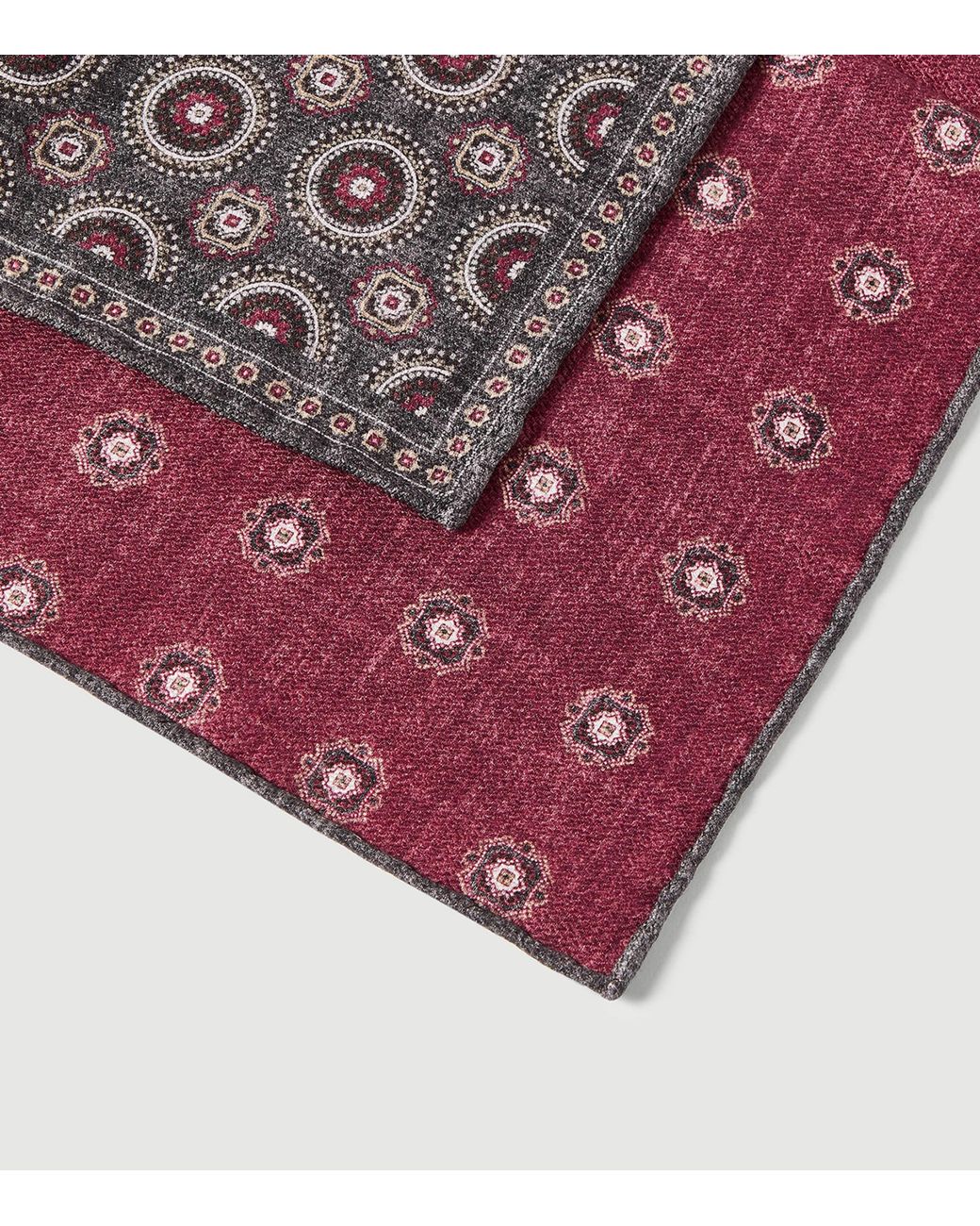 Brunello Cucinelli Purple Silk Pocket Square for men