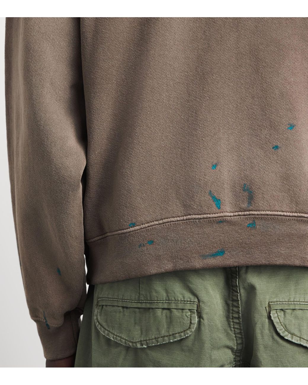 CHERRY LA Brown Western Athletic Zip-Up Hoodie for men