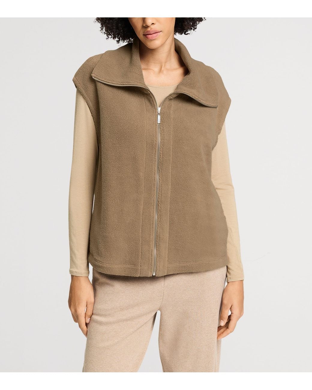 Hanro Brown Fleece Gilet