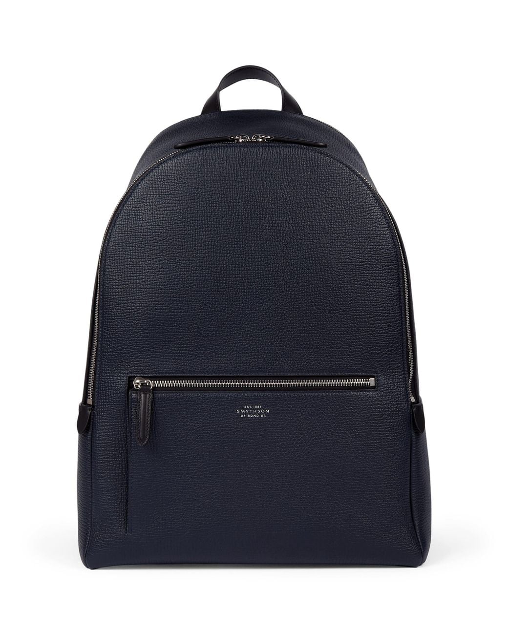 Smythson Blue Leather Ludlow Backpack for men