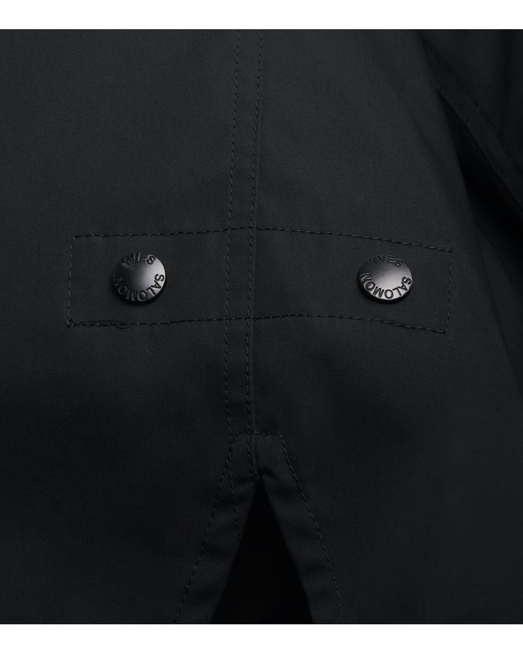 Yves Salomon Black Fox-Rabbit Blended-Cotton Parka