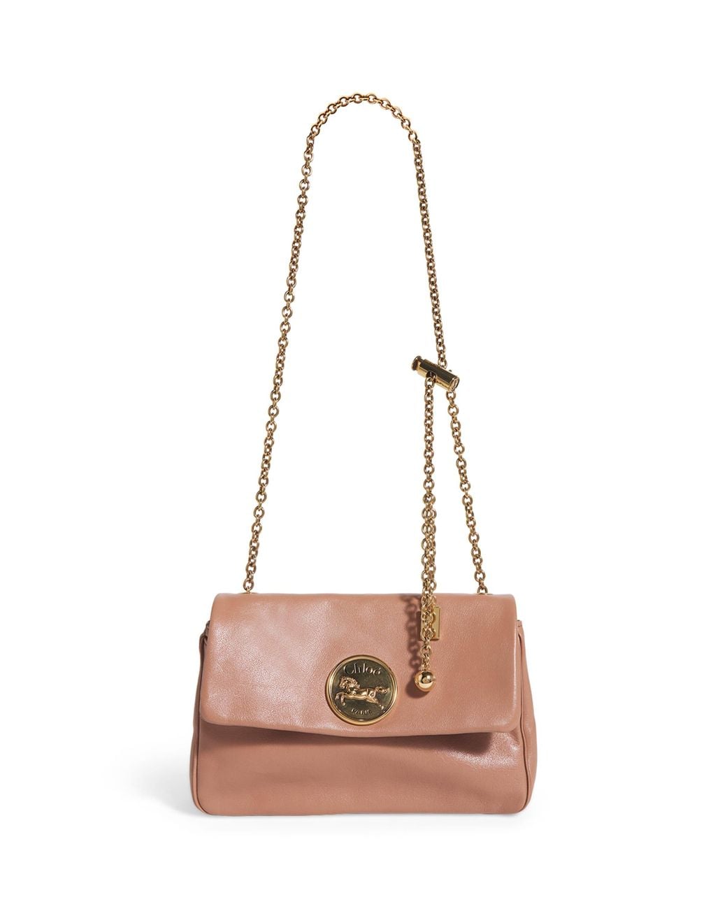 Chloé Natural Medium Leather Heritage Shoulder Bag