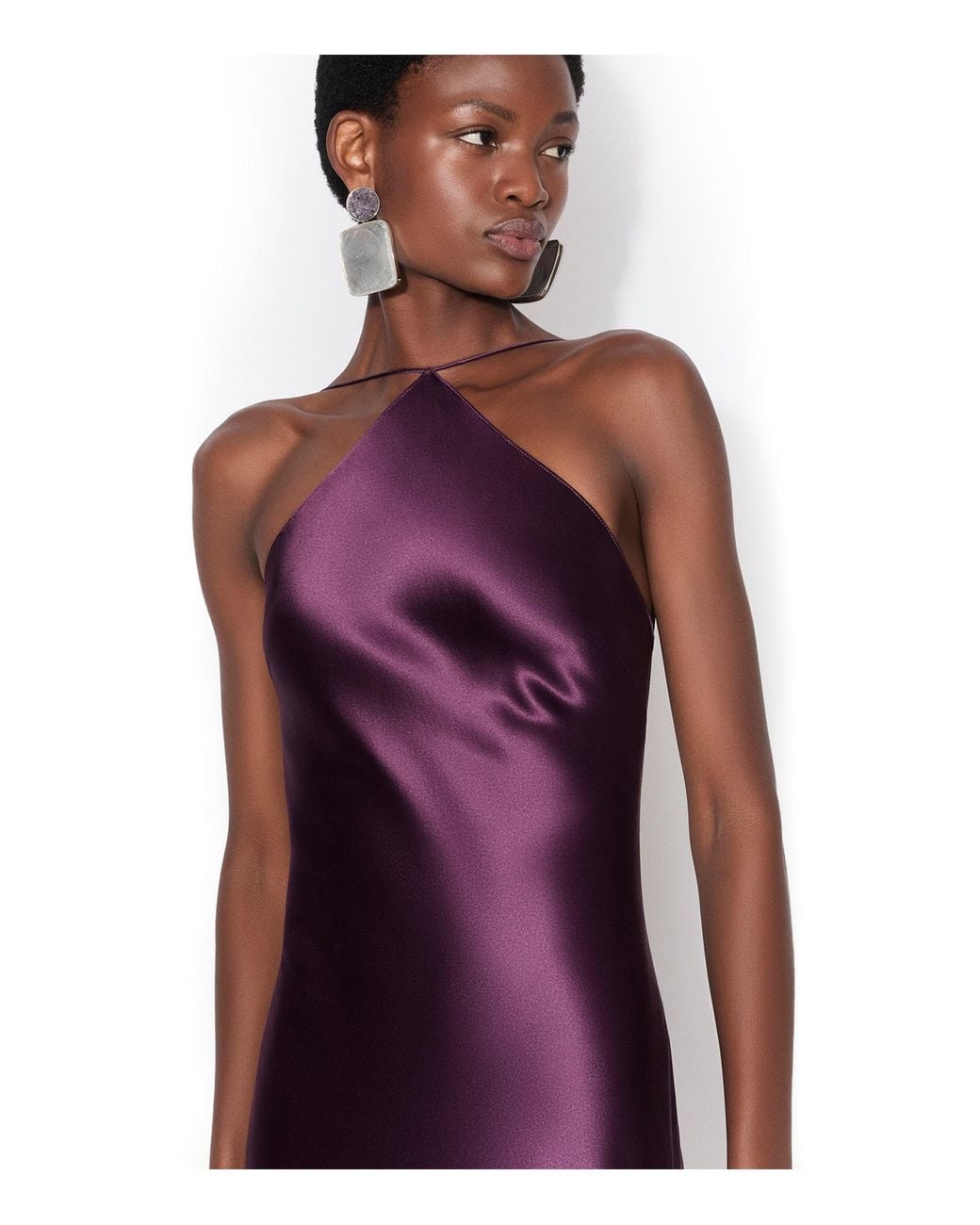 Alaïa Metallic Amethyst Pendant Earrings