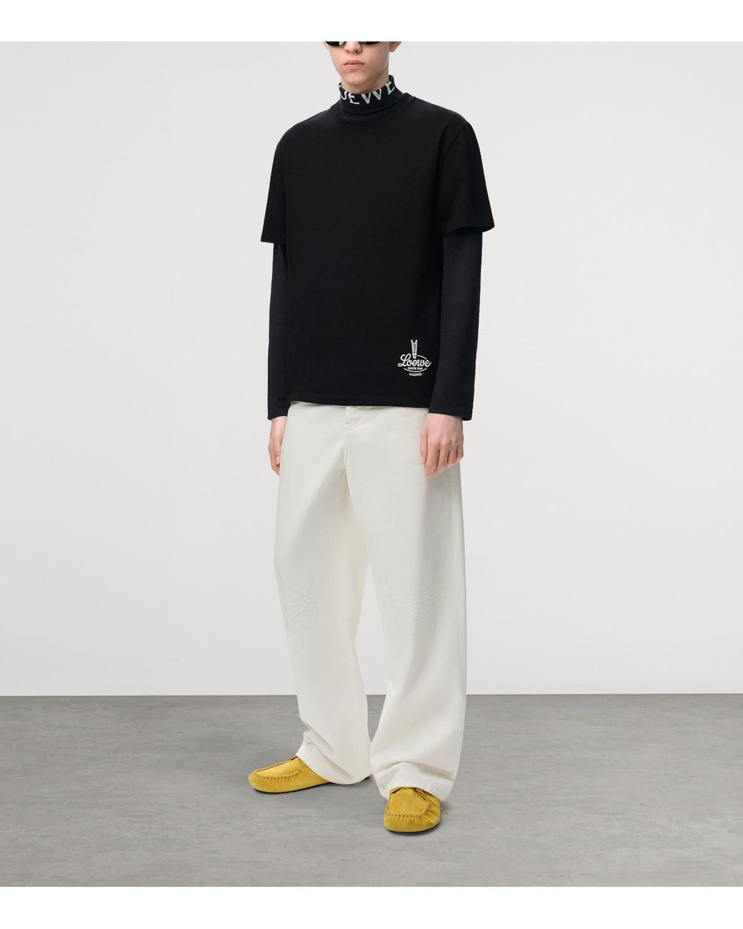Loewe Black Cotton Relaxed Logo T-Shirt for men