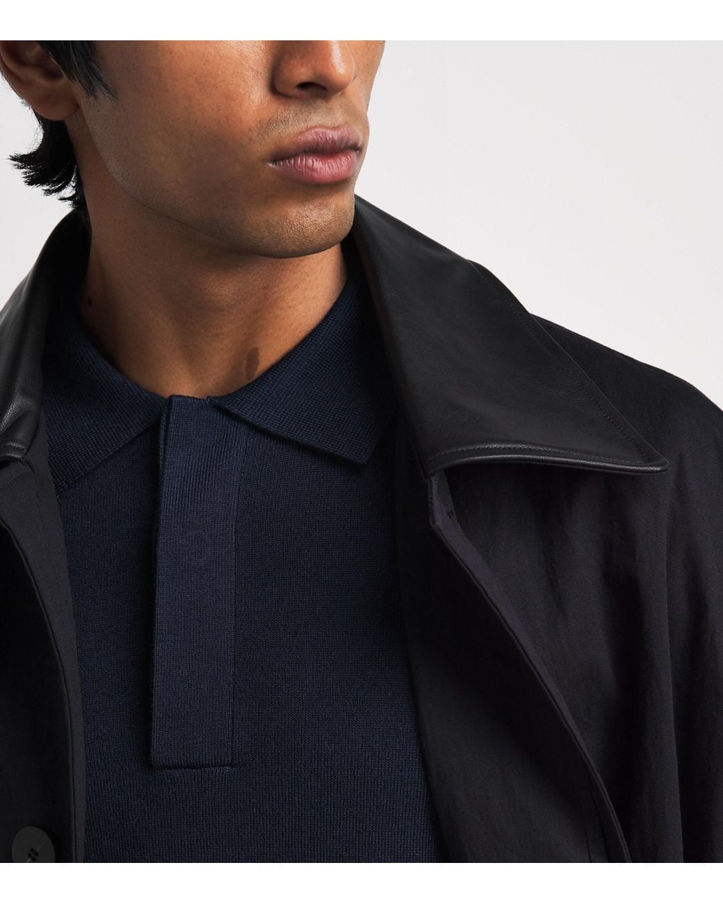 NN07 Blue Merino Wool Emerson Polo Sweater for men