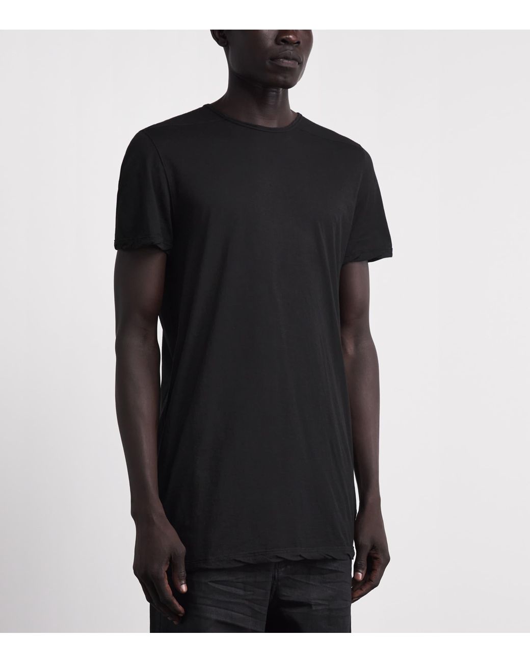 Rick Owens Black Cotton Level T-Shirt for men