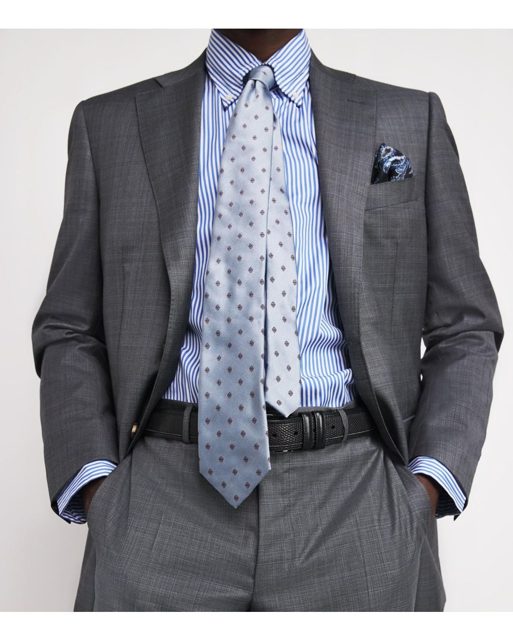 Harrods Blue Silk Jewel Jacquard Tie for men