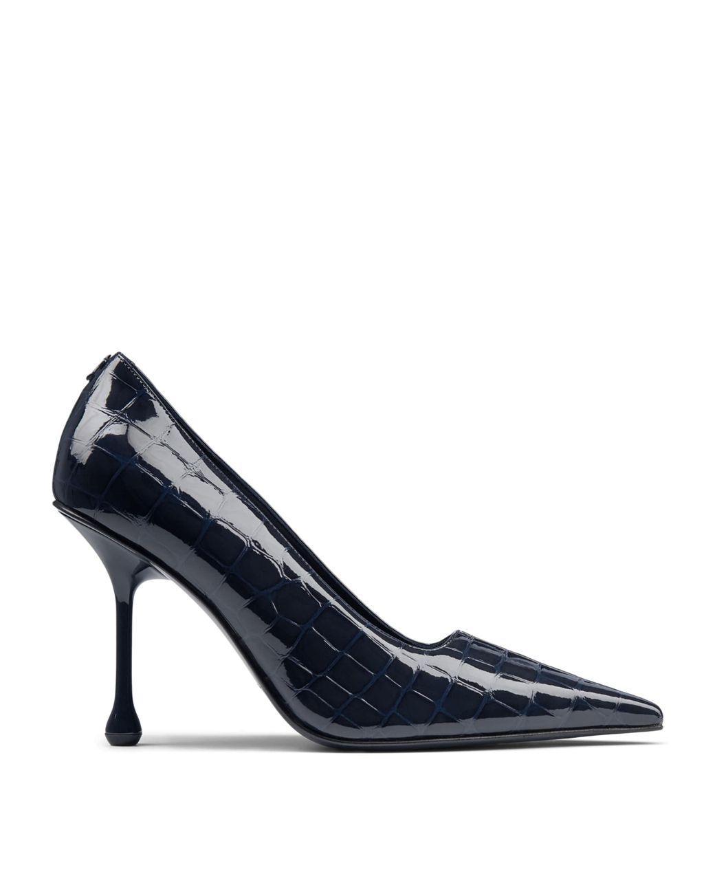 Jimmy Choo Blue Ixia 95 Croc-Embossed Leather Pumps