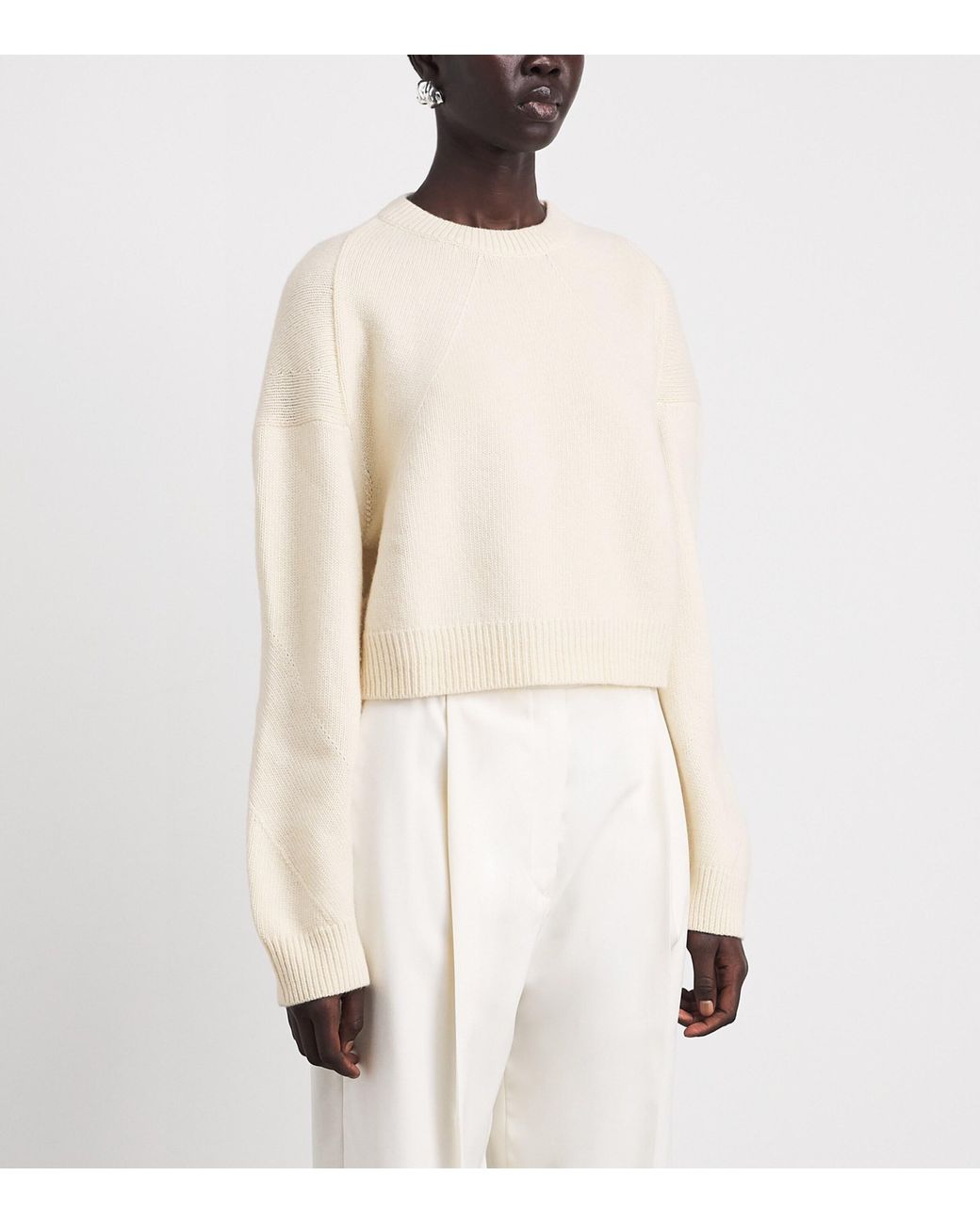 FFORME White Wool-Cashmer Marcela Sweater