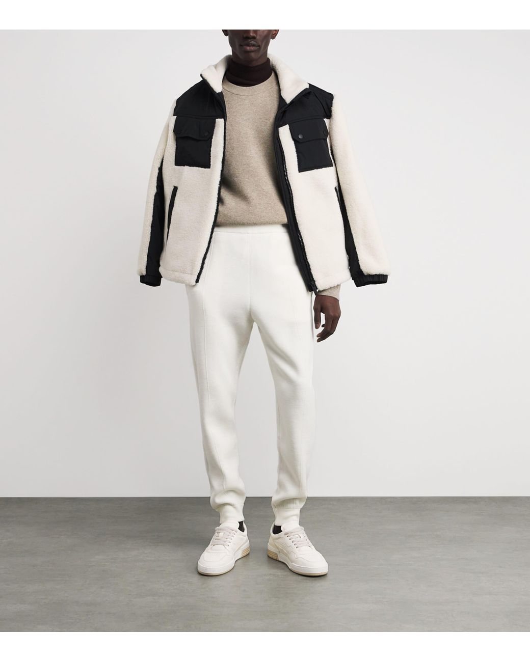 Fusalp Gray Wool-Cashmere Stripe Sweater for men