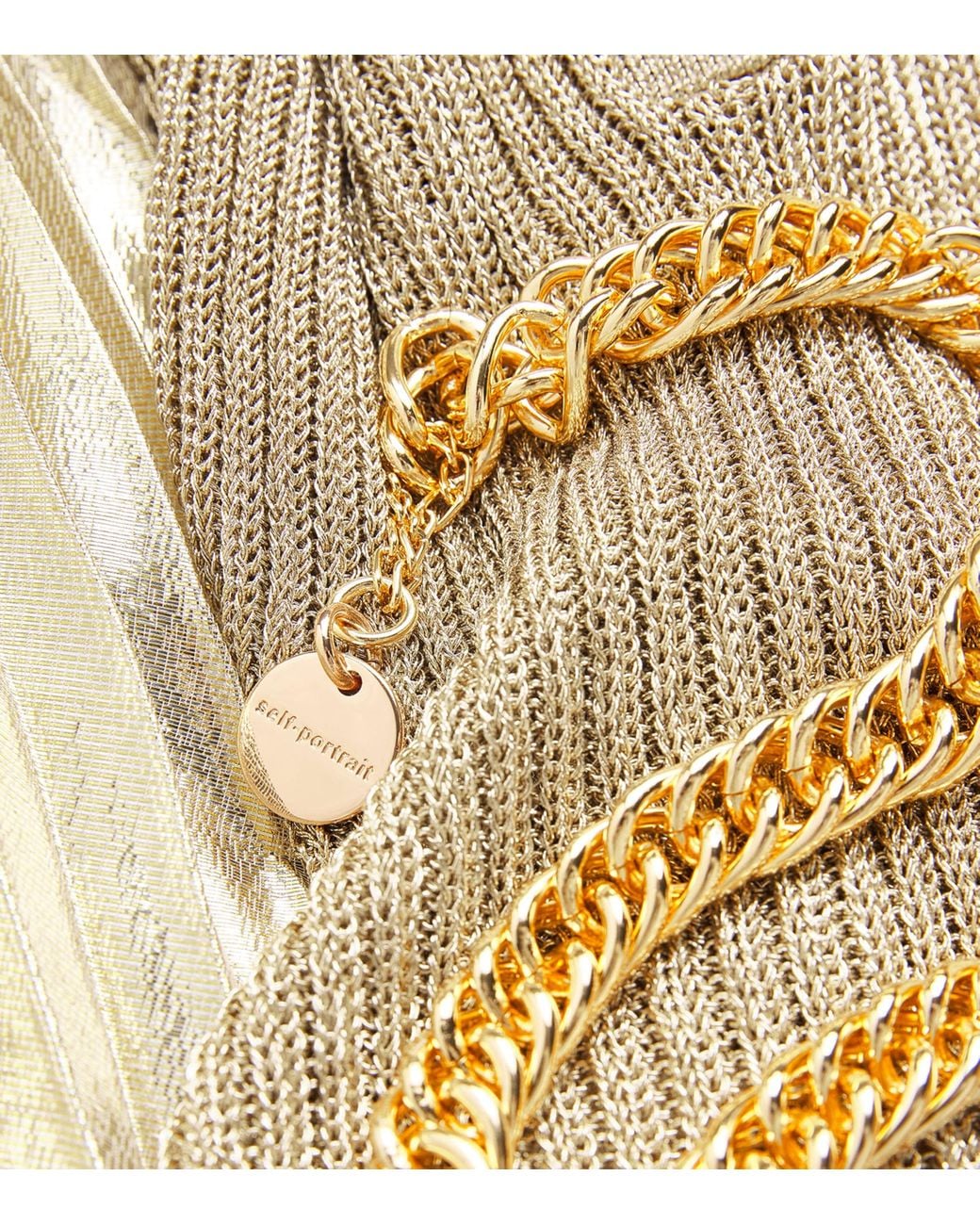 self portrait gold lurex dress Self Portrait | Gold Lurex Rib Knit Midi Dress main image 0
