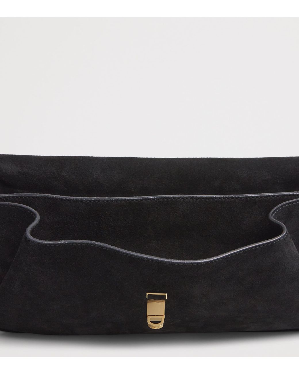 Sandro Black Suede Le Mambo Shoulder Bag