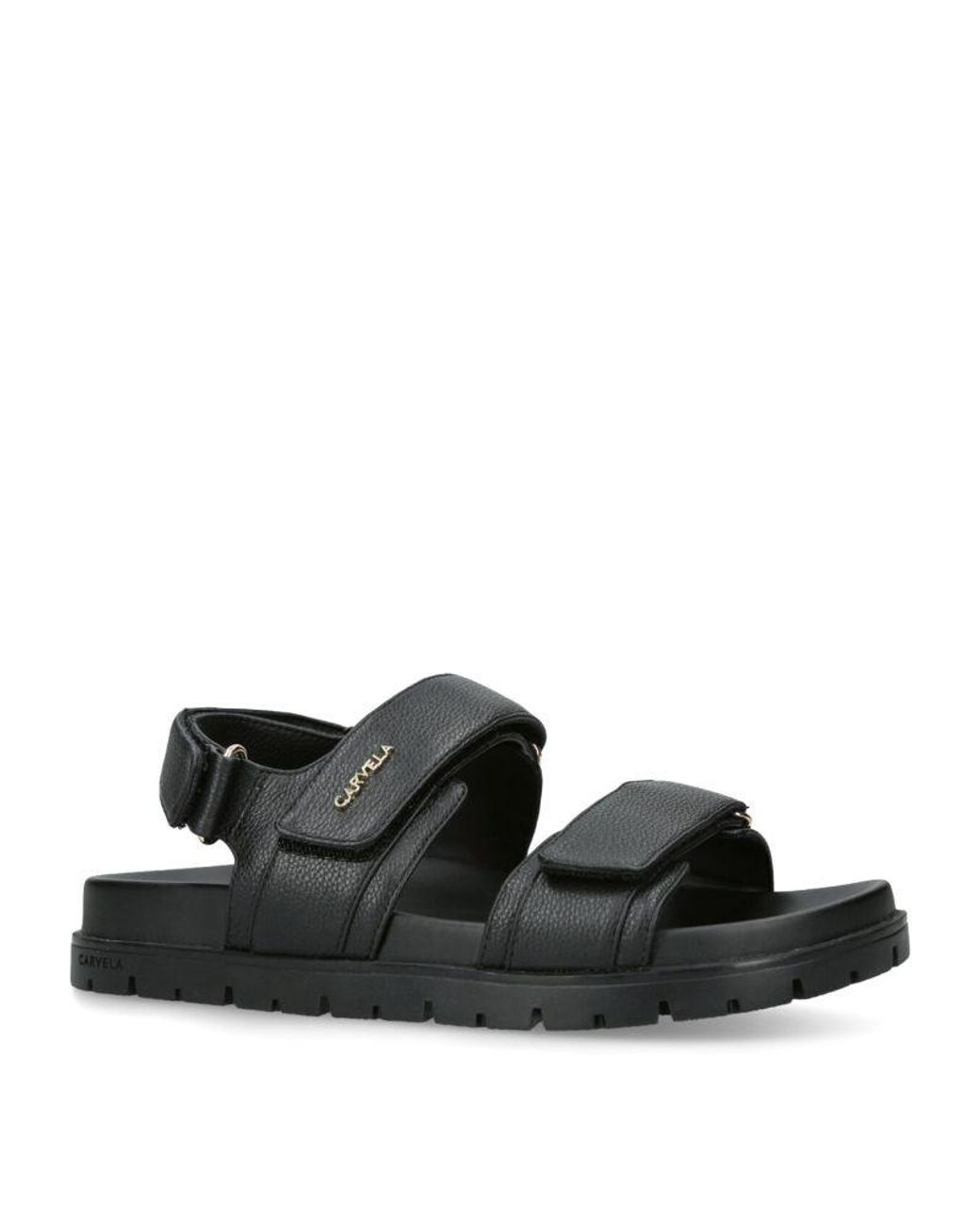 Carvela Kurt Geiger Leather Fame Chunky Sandals in Black Lyst Carvela Kurt Geiger Leather Fame Chunky Sandals in Black Lyst