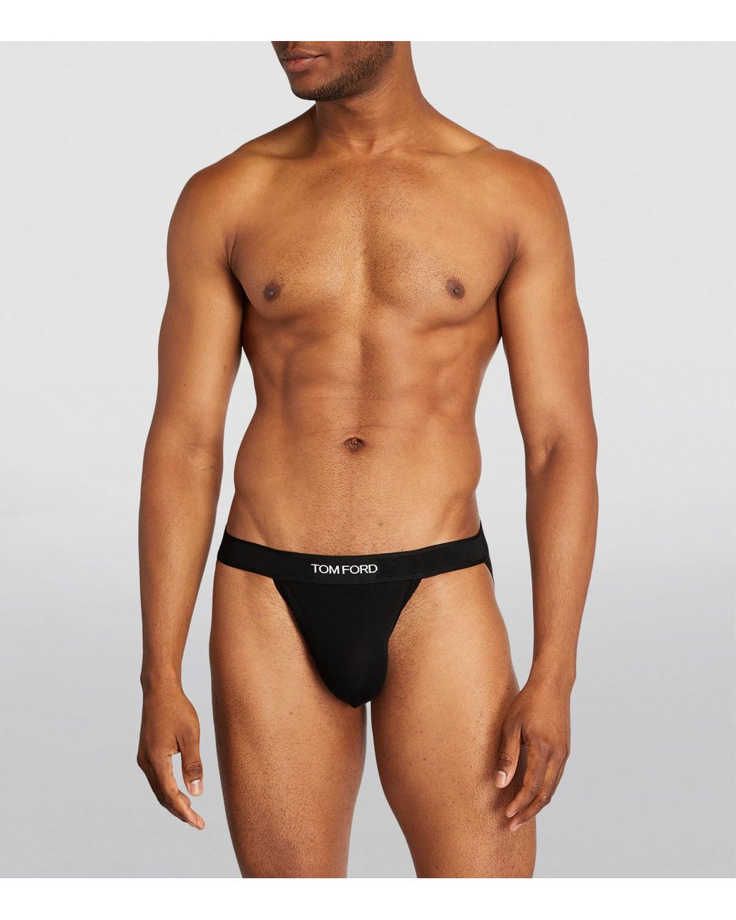 Tom Ford Black Logo Jock Strap for men