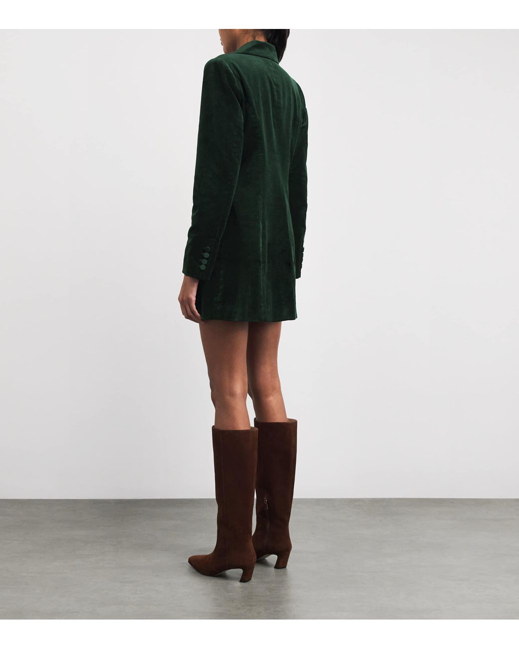 good american velvet blazer mini dress Good American Velvet Blazer Mini Dress In Black - 50% Off