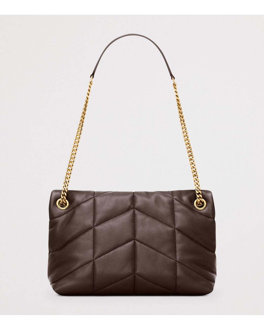 Saint Laurent Brown Small Puffer Shoulder Bag