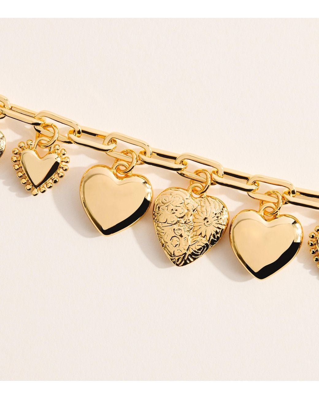 Self-Portrait Natural Heart Charm Bracelet