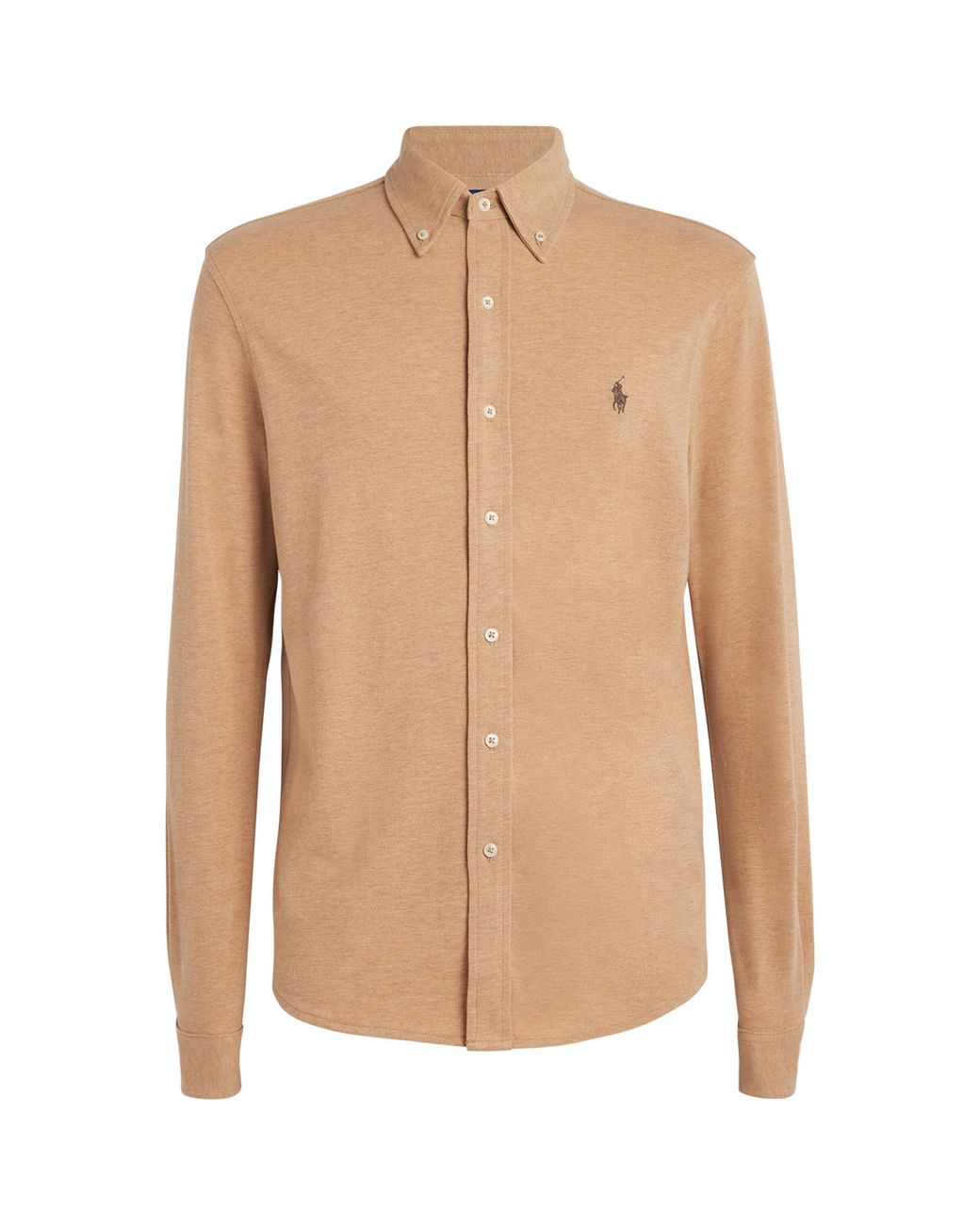Polo Ralph Lauren Brown Cotton Featherweight Mesh Logo Shirt for men