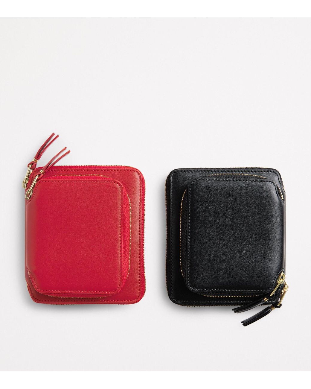 Comme des Garçons Red Leather Zipped Wallet for men
