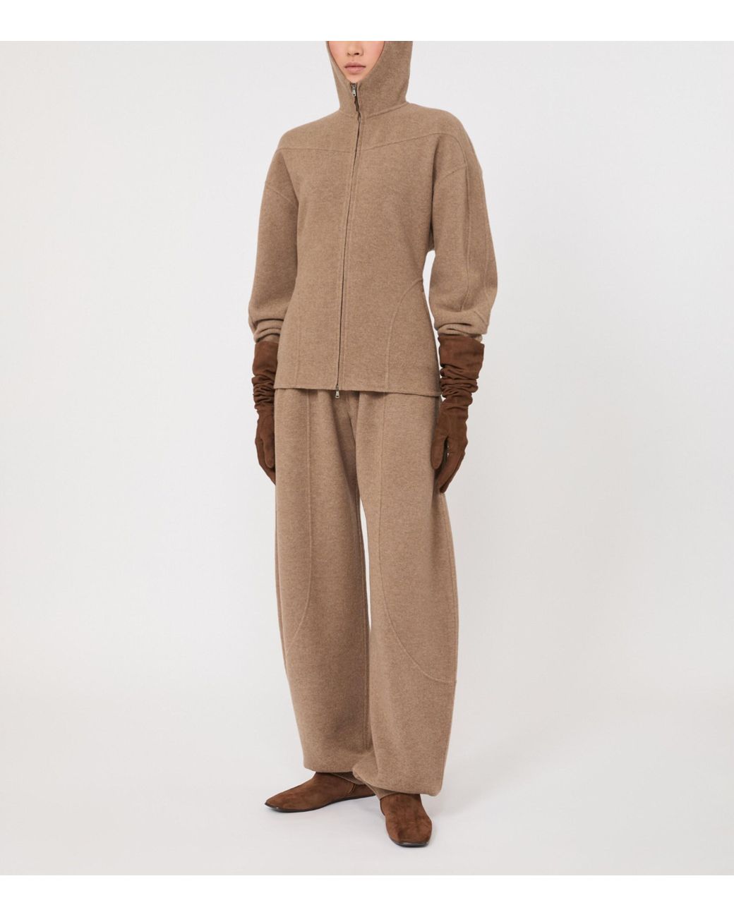 Max Mara Natural Virgin Wool-Cashmere Blend Sweatpants