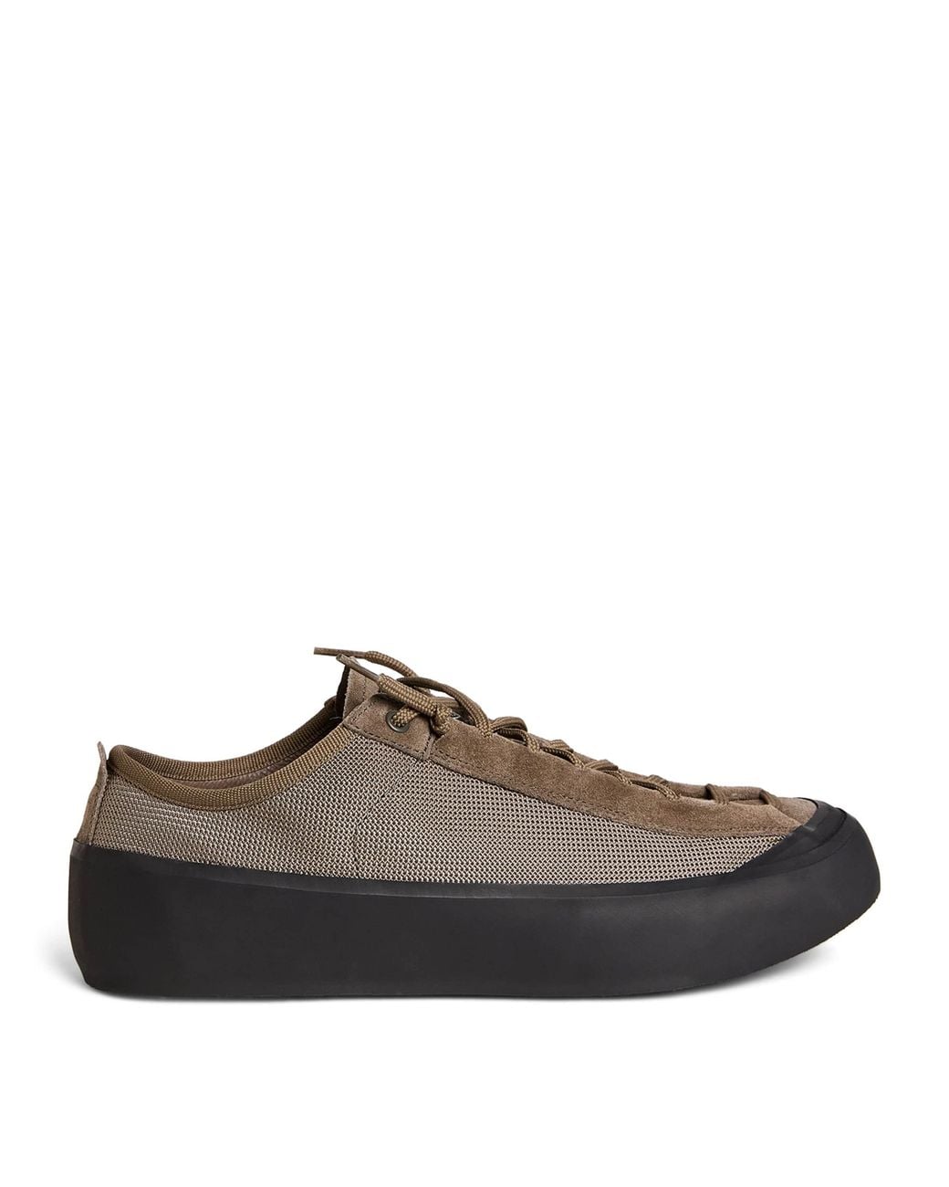 Stone Island Brown Mesh-Suede Sneakers for men