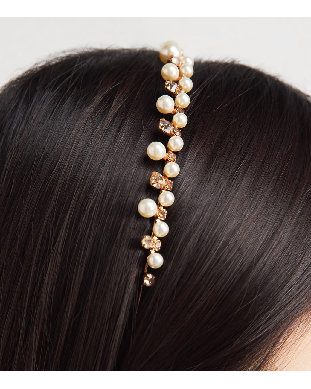 Jennifer Behr Natural Crystal And Pearl Embellished Corisande Tiara