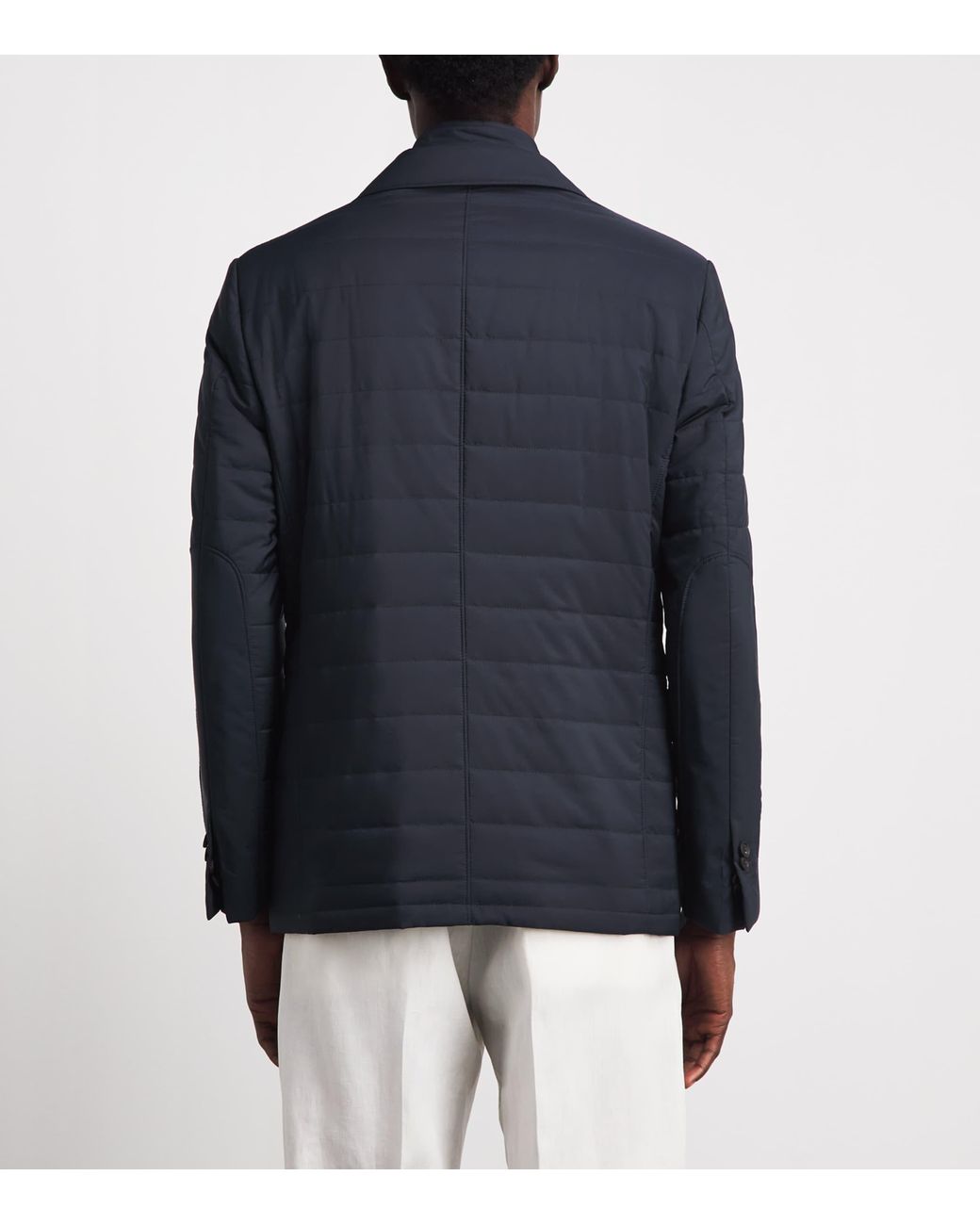 Corneliani Blue Technical Quilted Blazer for men
