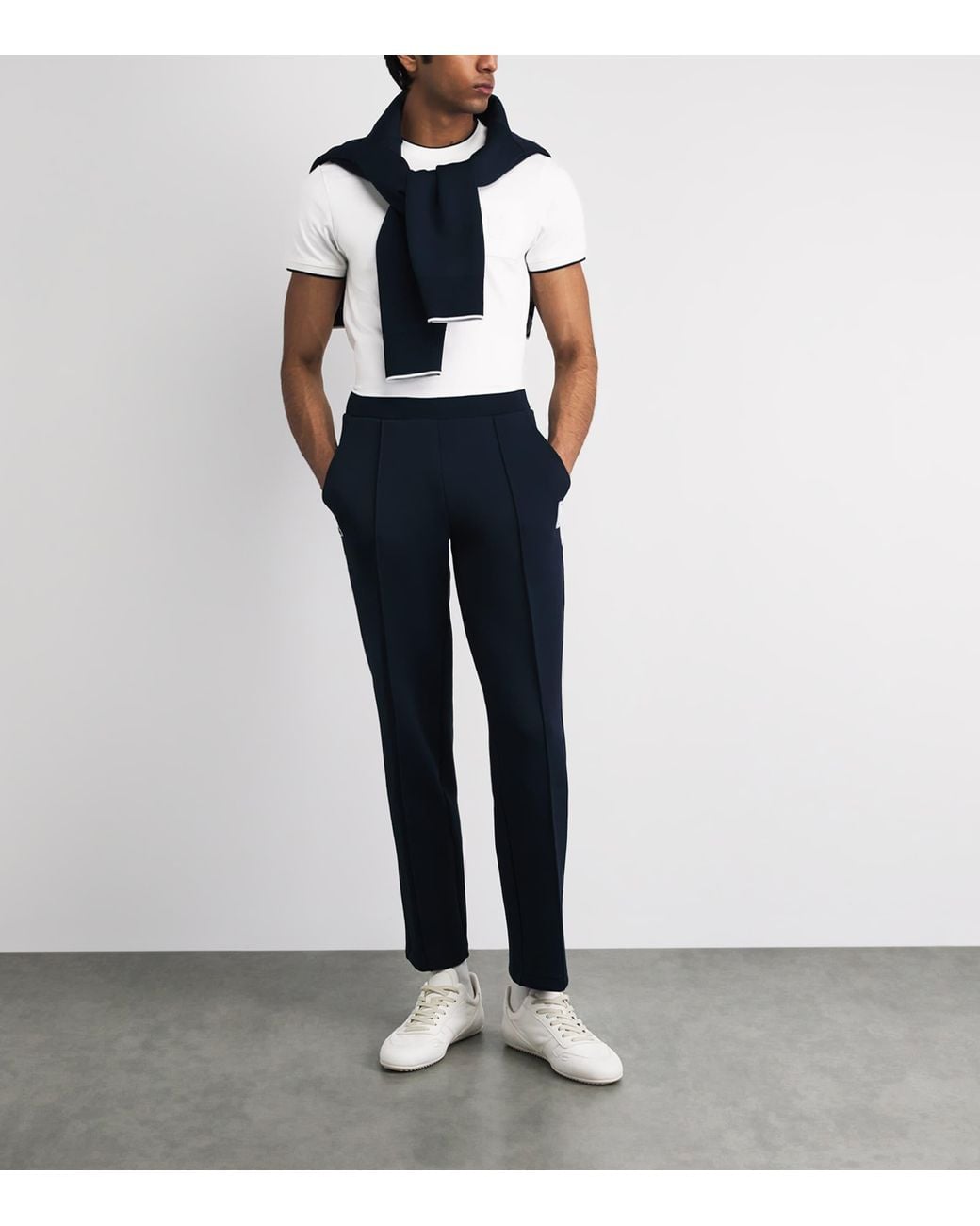 Lacoste White Contrast-Trim Pocket T-Shirt for men