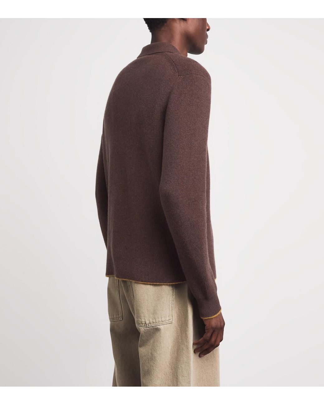 Jacob Cohen Brown Cashmere Collared Cardigan for men