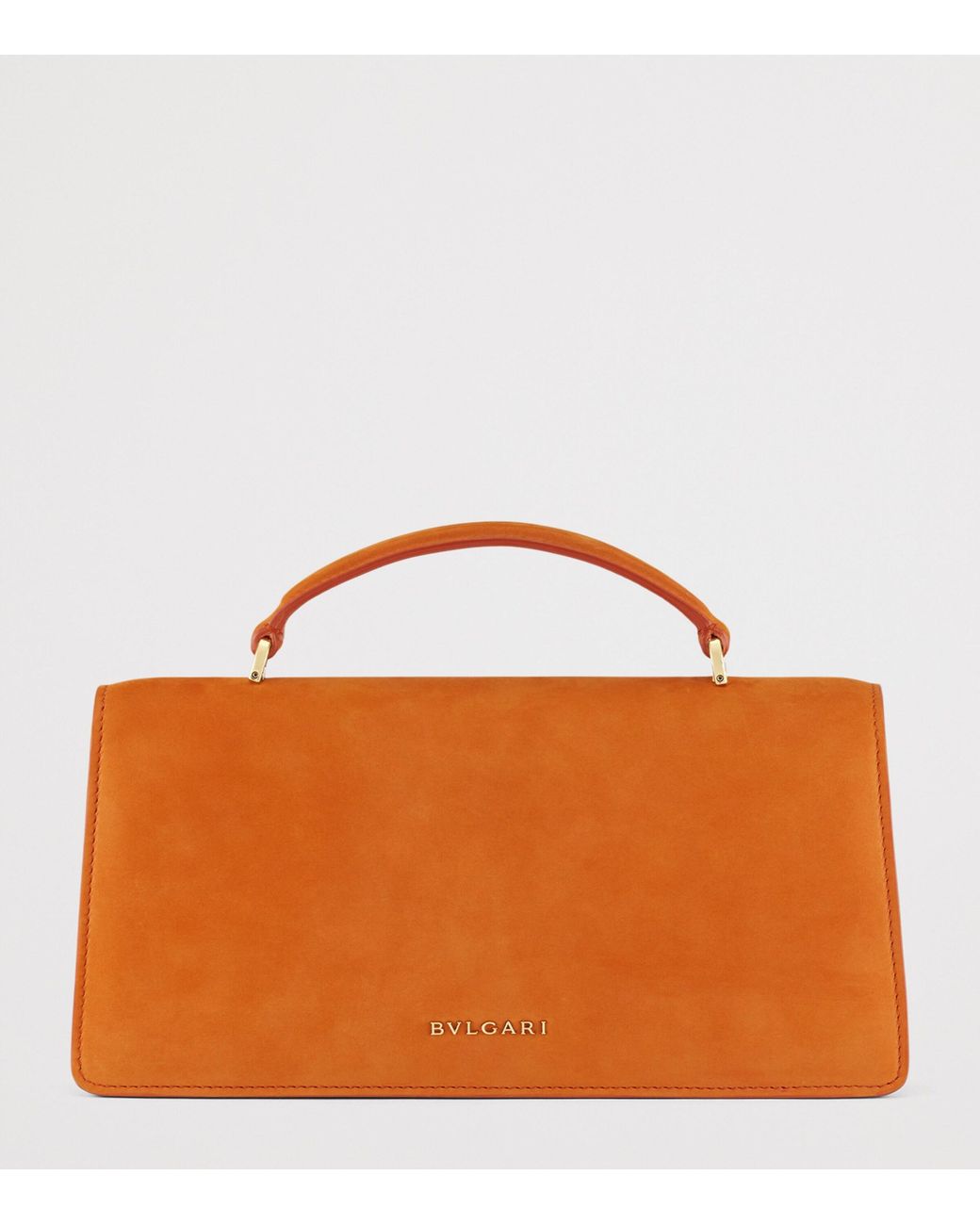 BVLGARI Orange Serpenti Forever Top-Handle Bag